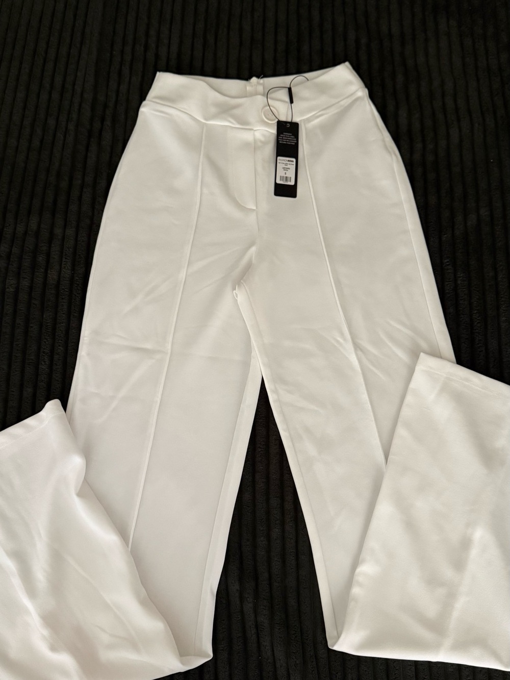 Fashion Nova White High-Rise Wide Leg dress pants